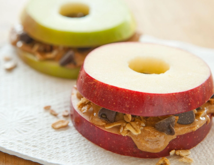apple and peanut butter snack