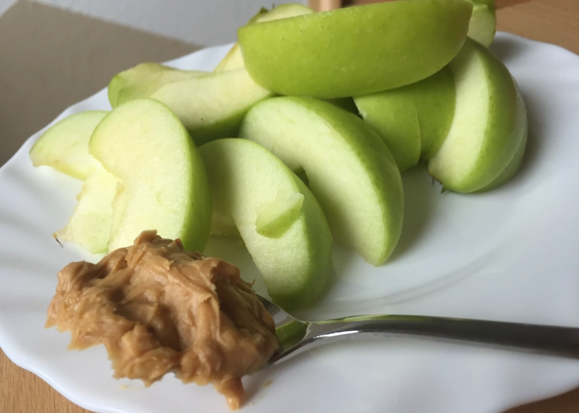 healthy peanut butter apple snack