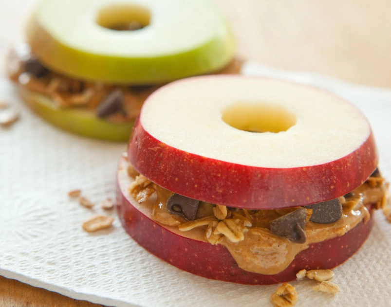 healthy apple peanut butter