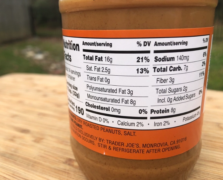 peanut butter nutrition facts