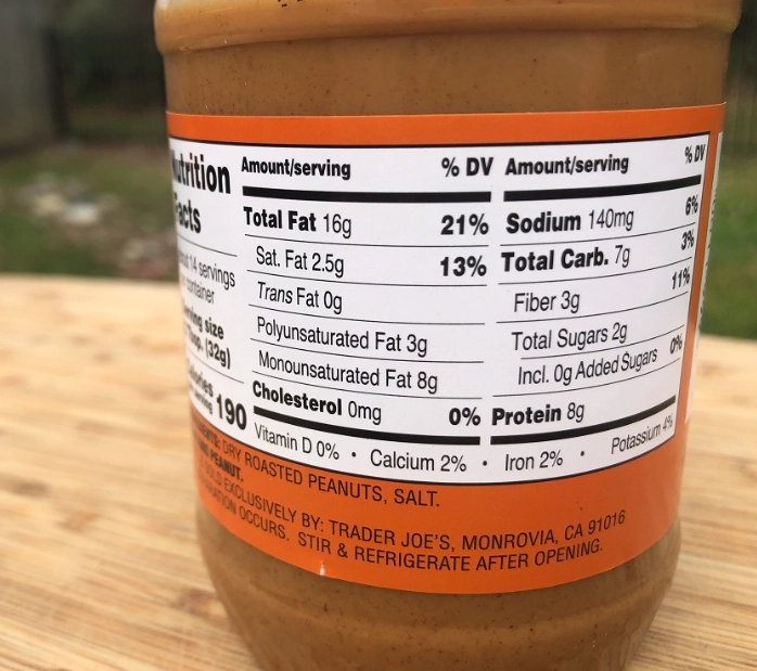 peanut butter nutrition facts peanut butter nutrition facts