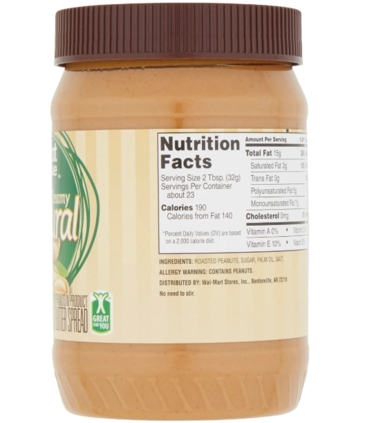 peanut butter nutrition