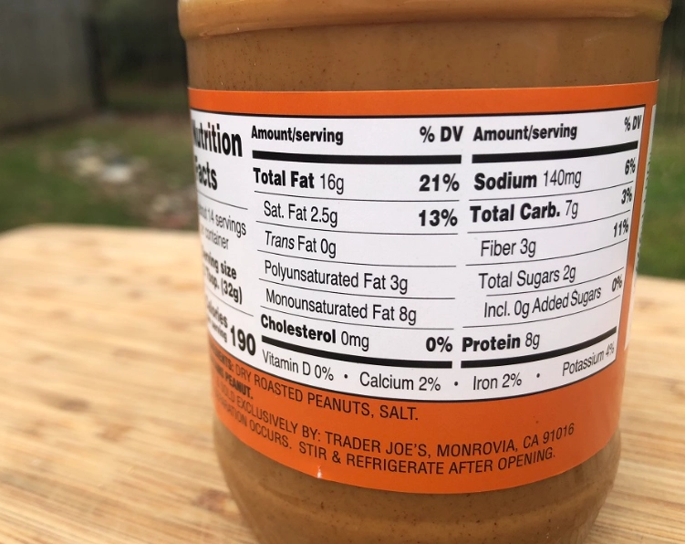 peanut butter nutrition