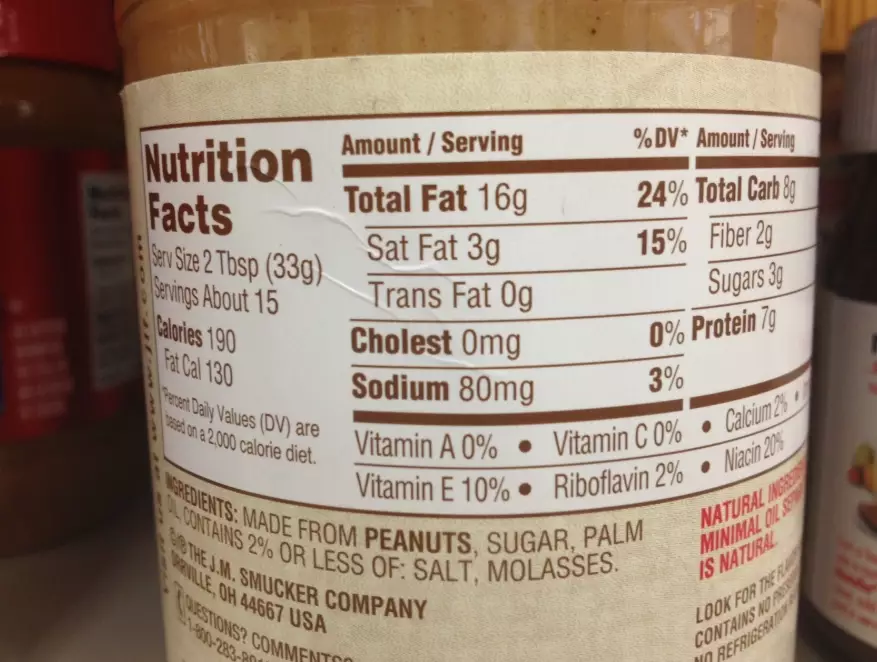 peanut butter nutrition facts