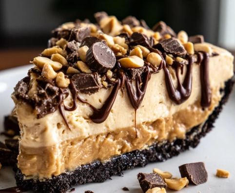 peanut butter pie with oreo crust