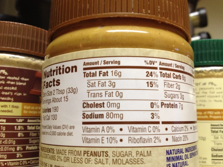 1/2 cup peanut butter calories